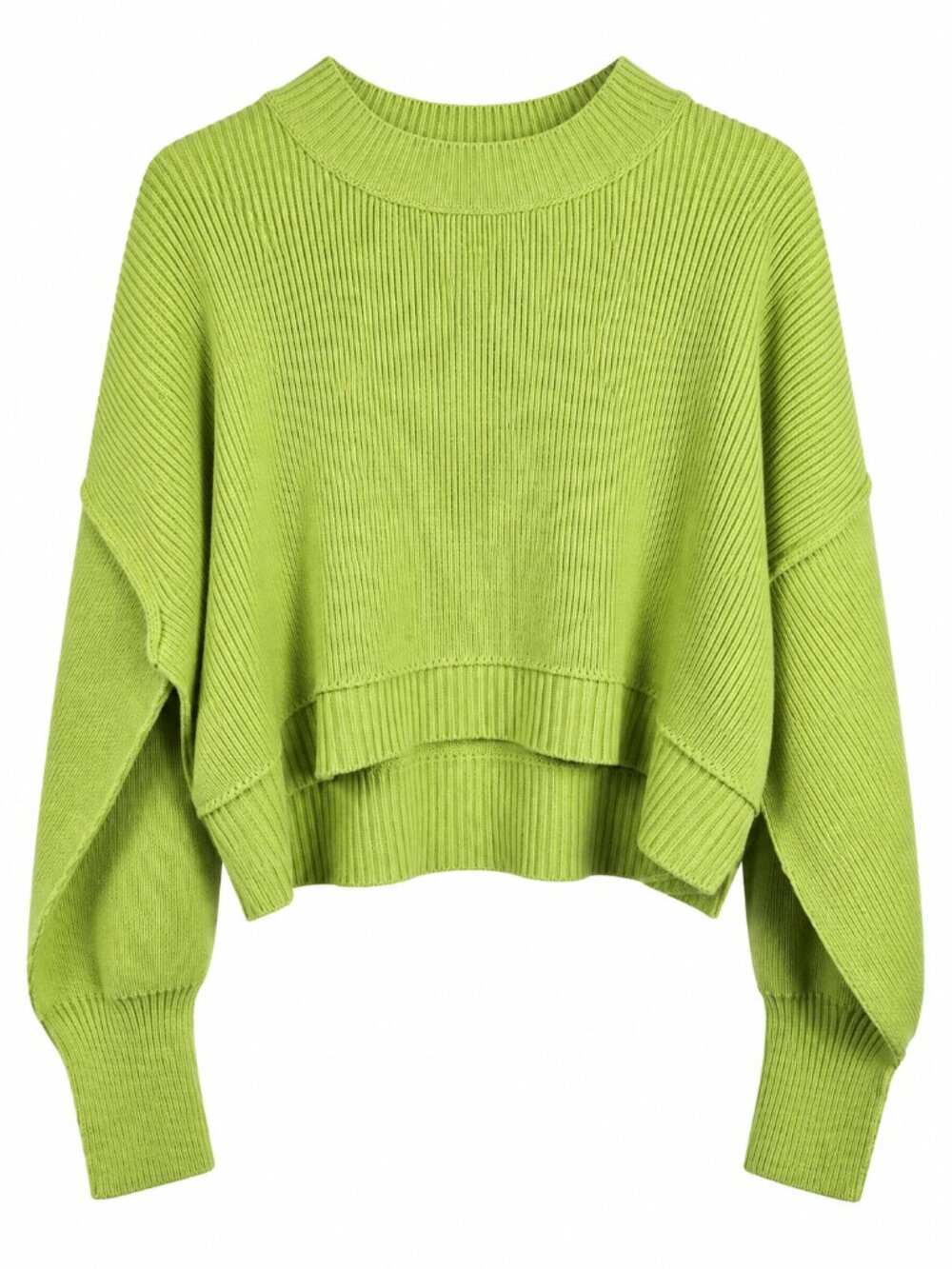 NWT Free people Cropped Celery Green Sweater